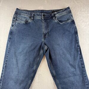 The Perfect Jean NYC Jeans Mens 34x36 Blue Thicc Thick Stretch Dark Wash Denim